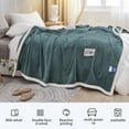 thumbnail image 5 of Fasiaou Large Fleece Blanket 47x78 inches, Soft Cozy Warm Giant Extra Large 10'x11.5' Blanket for Bed, Sofa, Couch,Travel, Camping, Large Flannel Big Throw Blanket,Green, 5 of 9