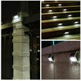 thumbnail image 6 of 8 Pieces Solar Garden Lights Outdoor, Epicgadget Auto On/Off Solar Powered LED Fence Deck Lights Waterproof Stainless Steel Step Stairs LED Lamp Lighting for Patio Yard Garden Pathway Walkway Decor, 6 of 7