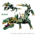 thumbnail image 2 of Bloques de construcción MOC Mecha Dragon compatibles con 70612, juguetes para niños, ladrillos de dragón mecha verde, regalo para niños, 2 of 4