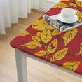thumbnail image 5 of HAOXIT  Autumn Theme Square Tablecloth.Stain Wrinkle Resistant Reusable Washable Print Square Table Cloths,for Kitchen Outdoor Picnic Party Patio Wedding Family(Pale Maroon Earth Yellow) 36*36, 5 of 8
