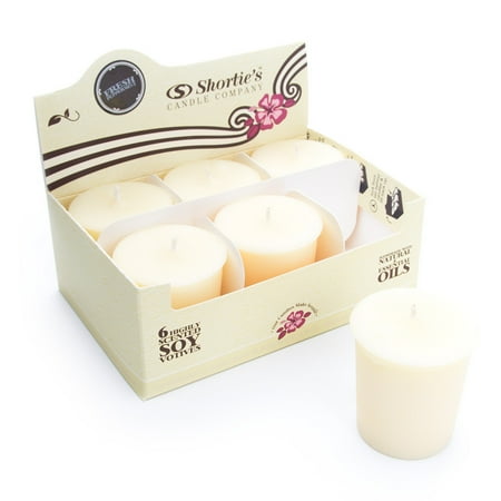 Soy Wax Votive - Fresh Peppermint Highly Scented Hand Poured Beige Natural Soy Votive Candles - 6 15 Hour Clean Burning Votive Cup Refills - Christmas Votive Candle Collection