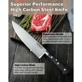 thumbnail image 5 of Cooks Standard Classic Cutlery, High Carbon Stainless Steel Knife Set, 8" Chef's Knife and 7" Santoku Knife Classic Sharp Kitchen Knives Set, Ergonomic Handle, 2-Piece, 5 of 11