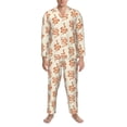 thumbnail image 3 of Fotbe Hand Drawn Snake Pijama de Hombre con Estampado de Manga Larga, Conjunto de 2 Piezas, Ropa de Dormir Suave y Cómoda con Bolsillos-Medium, 3 of 7