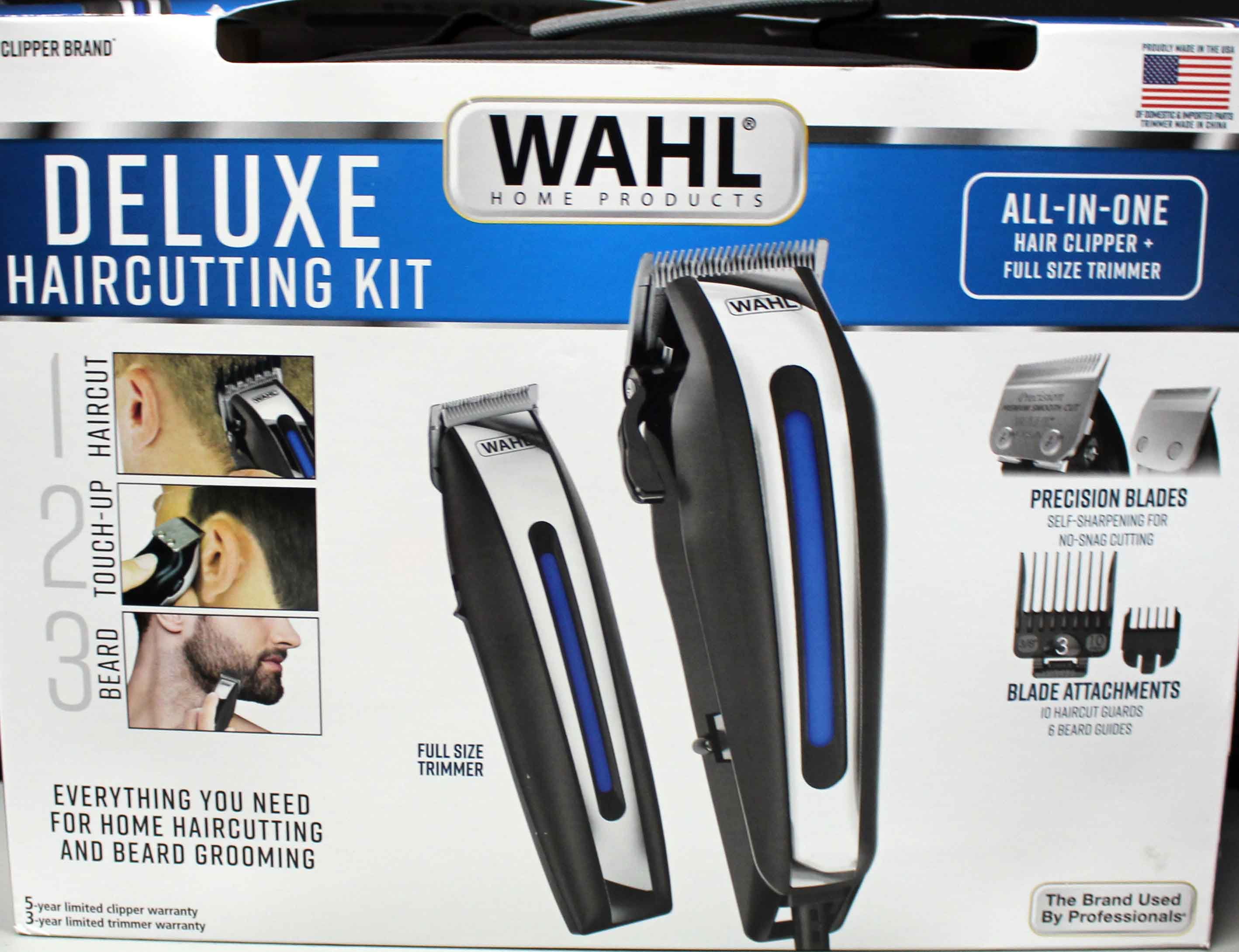 wahl deluxe haircut kit clipper set with trimmer