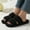 Black, variant on Women‘s Fuzzy Slippers, Plush Fleece-Lined Mule with Non-Slip TPR Sole, Cozy Indoor Shoes for Cold Mornings, Home, and Stocking Stuffer Pink 36