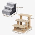 thumbnail image 2 of 3-Step Dog Ramp for Sofa, Bed, and Couch, with Removable Cover, Light Grey, 2 of 7