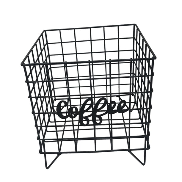 Soporte para cápsulas de café, jaulas metálicas independientes para cápsulas de café, almacenamiento de cápsulas de café Negro
