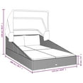 thumbnail image 4 of vidaXL Chaise Longue avec Toit Pliable Gris 200x114x128 cm Rotin Poly, 4 of 5