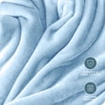thumbnail image 5 of Bare Home Microplush Fleece Blanket - 300 GSM - Fuzzy Microfleece - Soft & Plush - Kid Size, Light Blue, 5 of 5