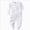 O134-White, variant on 9-12 Months Newborn Baby Boys Girls Jumpsuit Footed Long Sleeve Button Bodysuit Outfits Snowsuit