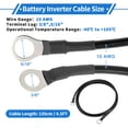 thumbnail image 3 of 1 Pc Cable Inversor de Batería 10 AWG Gauge 4.5FT 3/8" Lug 5/16" Lug Cable de Batería Universal para Automóvil Vehículo Barco RV Solar Cobre Estañado Negro, 3 of 7