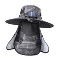 thumbnail image 3 of Gat de ventilador solar al aire libre Tapa de pesca de pesca transpirable y cómodo cómodo, sombrero de pescado de borde ancho para viajar deportes al Gris, 3 of 9