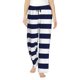 thumbnail image 1 of Balery Navy Blue And White Stripes Pantalones de pijama para mujer, pijamas ultraligeros, pantalones de estar por casa-3X-Large, 1 of 6