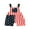 Multicolor, variant on 4th Fourth of July Baby Girl Boy Outfit Toddler American Flag Print Overalls Shorts Pocket Suspender Romper Clothes