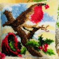 thumbnail image 4 of Kits de gancho de pestillo de estilo navideño, funda de almohada de nudo Smyrna, paquete de kit de gancho de pestillo de bricolaje para bordado de costura, cojín, 4 of 4