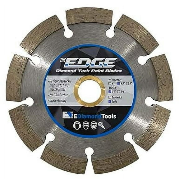 EDiamondTools 4.5" Diamond Tuck Point Blade for Mortar Joint Cut Grout Removal 1/4" Width