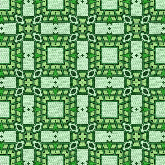 Ahgly Company Machine Washable Indoor Square Transitional Forest Green Area Rugs, 8' Square