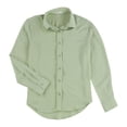 thumbnail image 1 of Ultra Flirt Womens Long Sleeve Button Up Shirt, brightgrn, Juniors, XS, 1 of 2