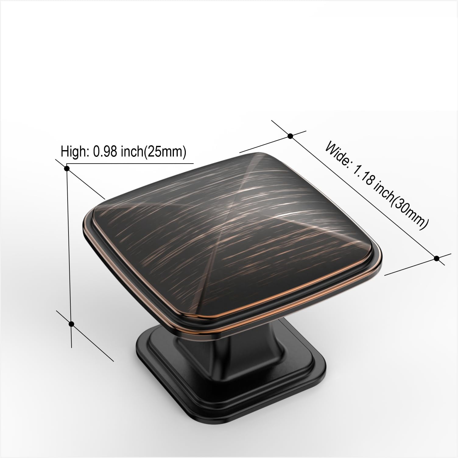10 Pack K0003MB Matte Black Cupboard Drawer Knobs Kitchen Cabinet Knobs Single Hole Cabinet Handles Dresser Knobs