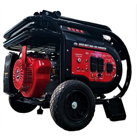 All Power 10000 Watt Dual Fuel Generator, Heavy Duty Portable Generator G10000EGL, Gas/Propane