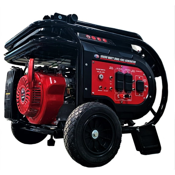 All Power 10000 Watt Dual Fuel Generator, Heavy Duty Portable Generator G10000EGL, Gas/Propane