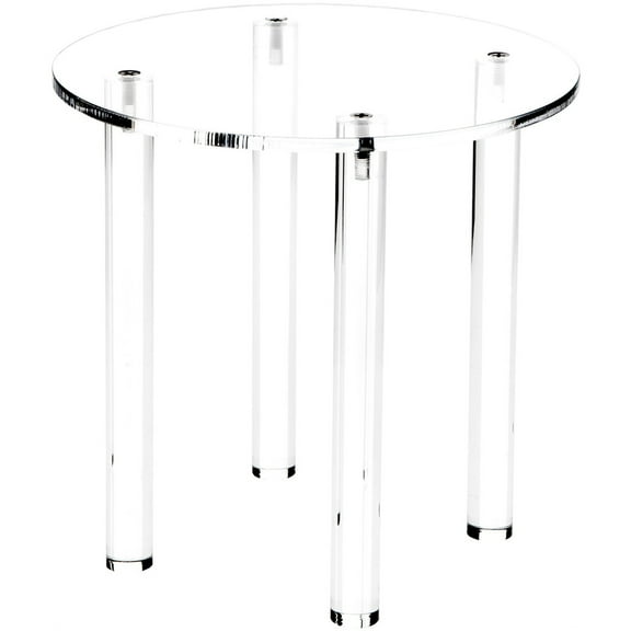 Plymor Clear Acrylic Round 4-Leg Display Riser, 8" H x 8" W