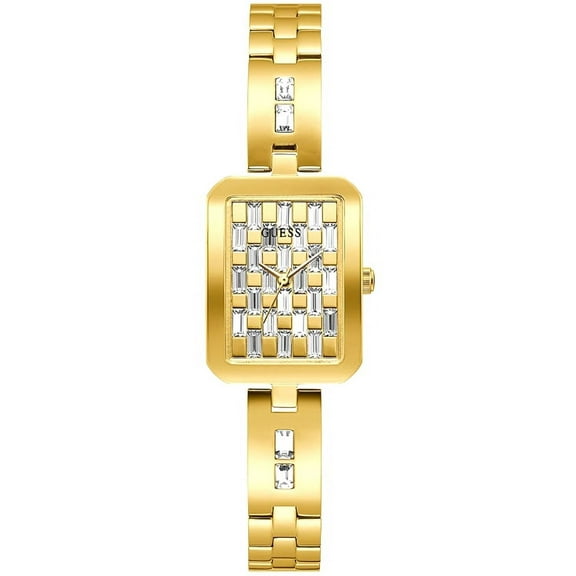 GUESS GOLD TONE CASE GOLD TONE STAINLESS STEEL WATCH GW0102L2