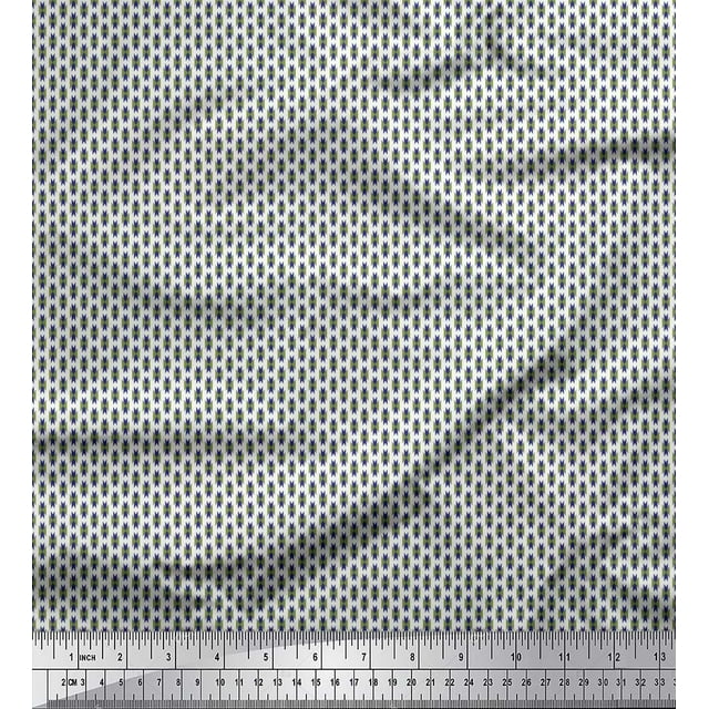 Soimoi Cotton Voile Fabric Geometric Small Decor Fabric Printed Yard 56 Inch Wide