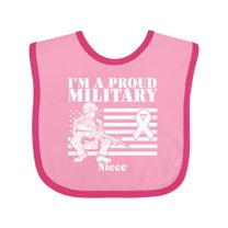 Inktastic Proud Military Niece Red Friday Girls Baby Bib