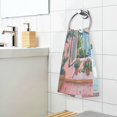 thumbnail image 3 of Yayeee 2 Pack Hand Towels for Bathroom 100% Cotton 16" x 28" Soft Absorbent Kitchen Towel, Pink Boat, 3 of 7