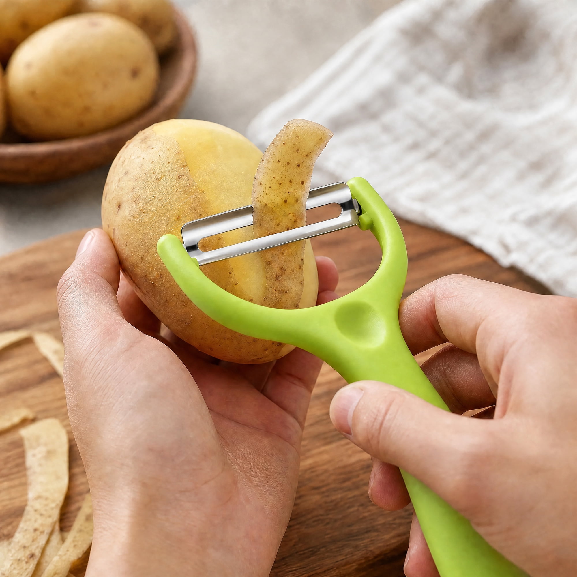 Unique Bargains Plastic Vegetable Peeler with Ergonomic Handle Green 5.9x2.4x0.6 inch