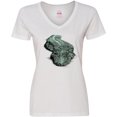 thumbnail image 3 of Inktastic Lurking gator Women's V-Neck T-Shirt, 3 of 5