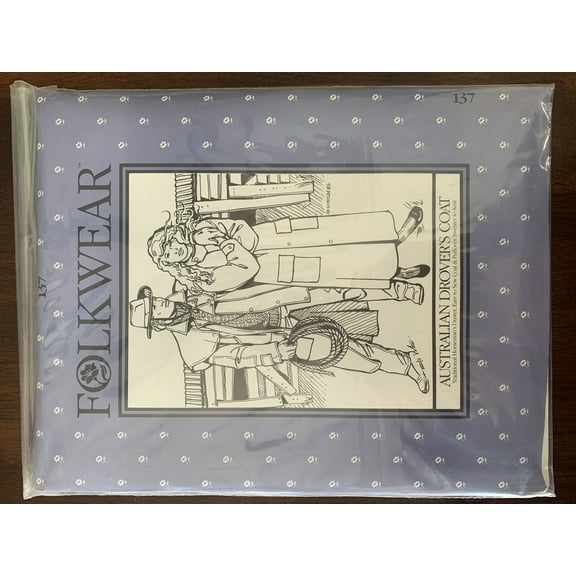 Vintage 1982 Folkwear 137 Australian Drovers Coat Sewing Ethnic Pattern Men & Women