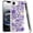 Purple, variant on For Apple iPhone 16e Case, Fashion Rose Flower Floral Bling Crystal 3D Full Diamonds Pearl Sparkle Rhinestone Glitter Hybrid Phone Cover (Purple)
