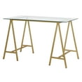 thumbnail image 4 of Evelyn&Zoe Tulsa Rectangular 48" Wide Desk, Brass, 4 of 7
