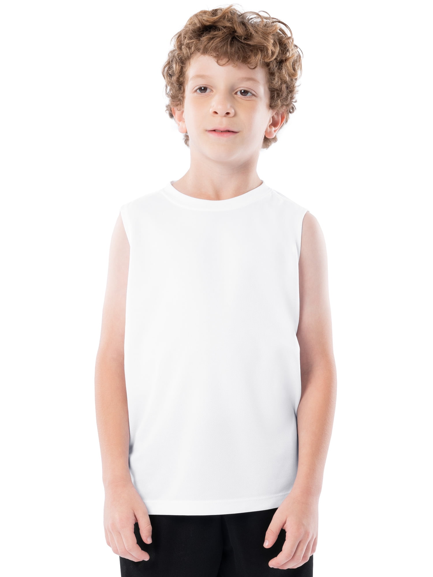 Athletic Works Boy's Core Active Muscle Tank, 2-Pack, Sizes 4-18 & Husky