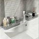 thumbnail image 5 of Bathroom Counter Corner Shelf Kitchen Wall Mounted Organizer No Drill Acrylic Hanging Rack Drainage Storage Holders For Bathroom Kitchen, 5 of 6