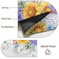 thumbnail image 6 of Round Rug 3.3Ft Washable Non-Slip, Spring Flowers Circle Area Rugs for Living Room Bedroom, Watercolor Sunflowers Daisy Butterflies Wood Indoor Floor Mats Carpet Runner for Home Decor Aesthetic, 6 of 8