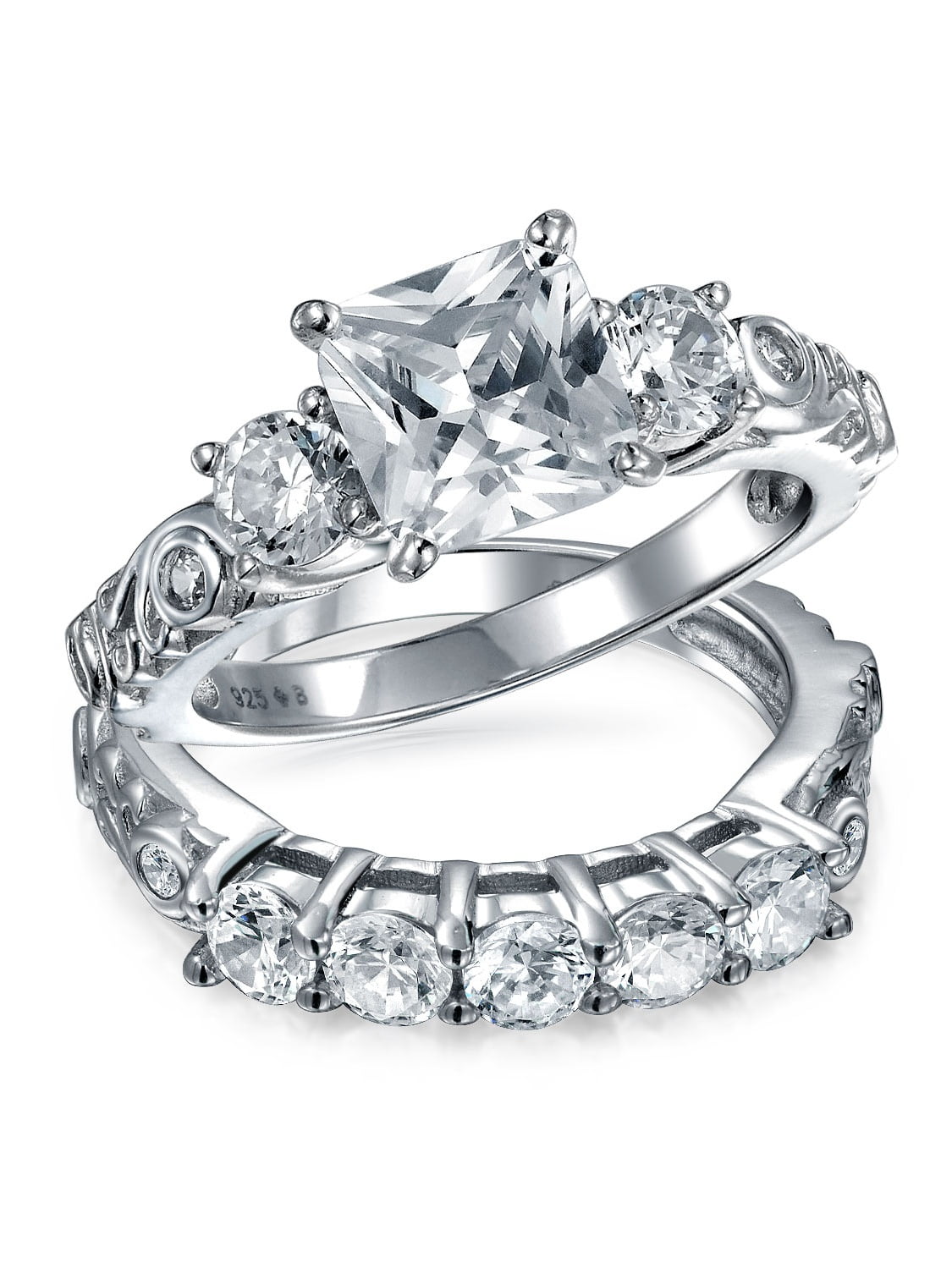 Princess Kylie 925 Sterling Silver 5MM Simple Wedding Band Ring
