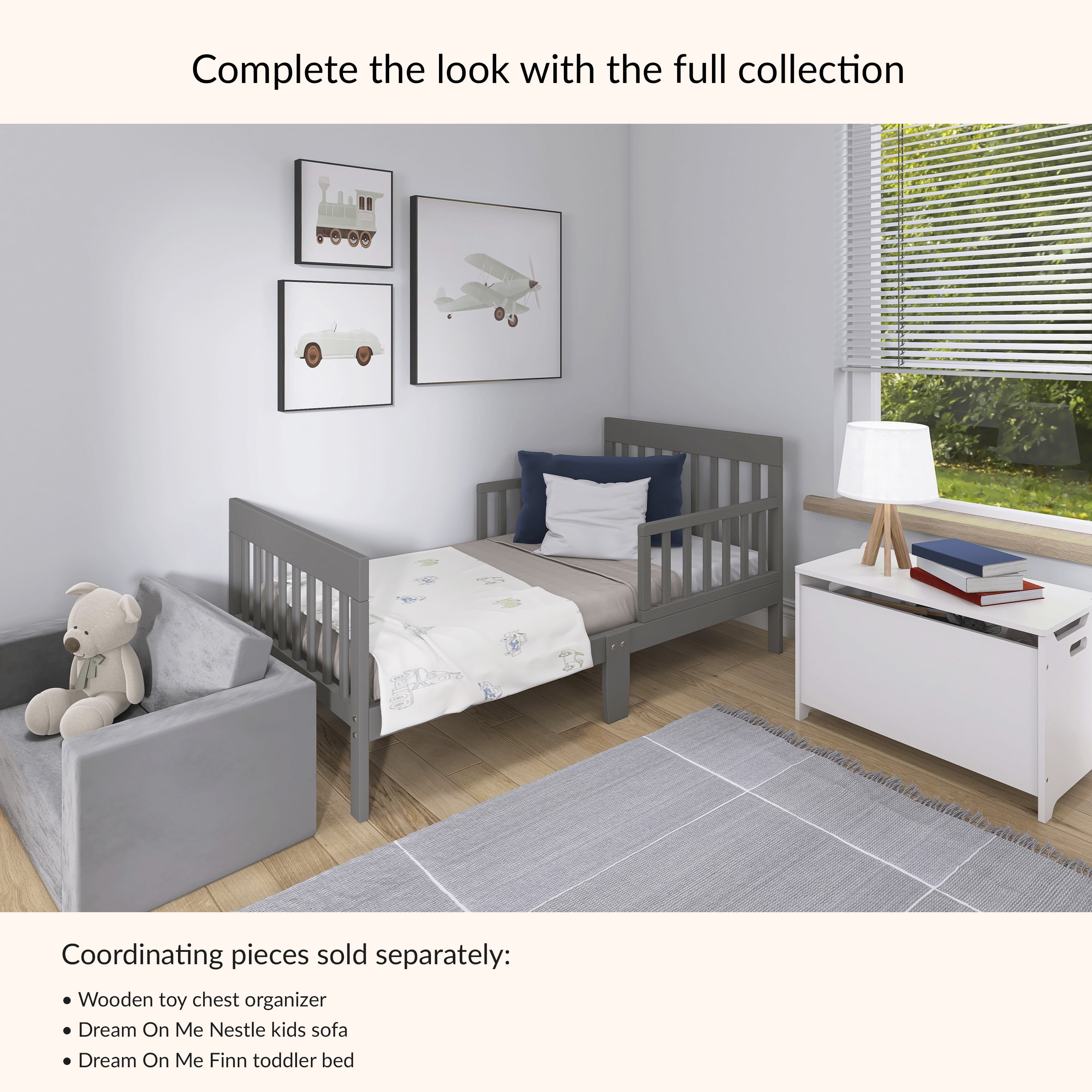 Dream on Me Finn Toddler Bed, Storm Grey