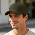 thumbnail image 4 of Baseball Caps For Men And Women Adjustable Casual Baseball Cap Solid Color Outdoor Sun Protection Sports Hat For Workout Golf & Everyday Wear Army Green, 4 of 7