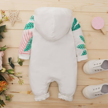 

LEEy-world Girl Clothes Baby Girls Letter Print Autumn Christmas Long Flares Sleeve Romper Bodysuit Xmas Clothes White