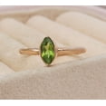 thumbnail image 3 of Unique Parrot Green Gemstone Solitaire Ring-Green Peridot Birthstone Ring-Marquise Peridot Promise Ring-Peridot Engagement Ring Rose Gold, 3 of 11