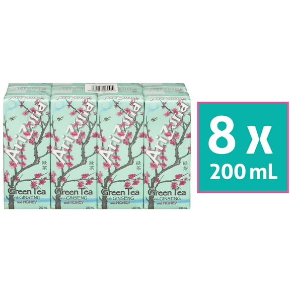 Arizona Premium Brewed Ginseng and Honey Green Tea 8X200ML