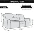 thumbnail image 6 of TAOCOCO Large Recliner Sofa Slipcover for 3 Cushion Couch with Pocket, Stretch Reclining Chair Cover for Pets Black, 6 of 9