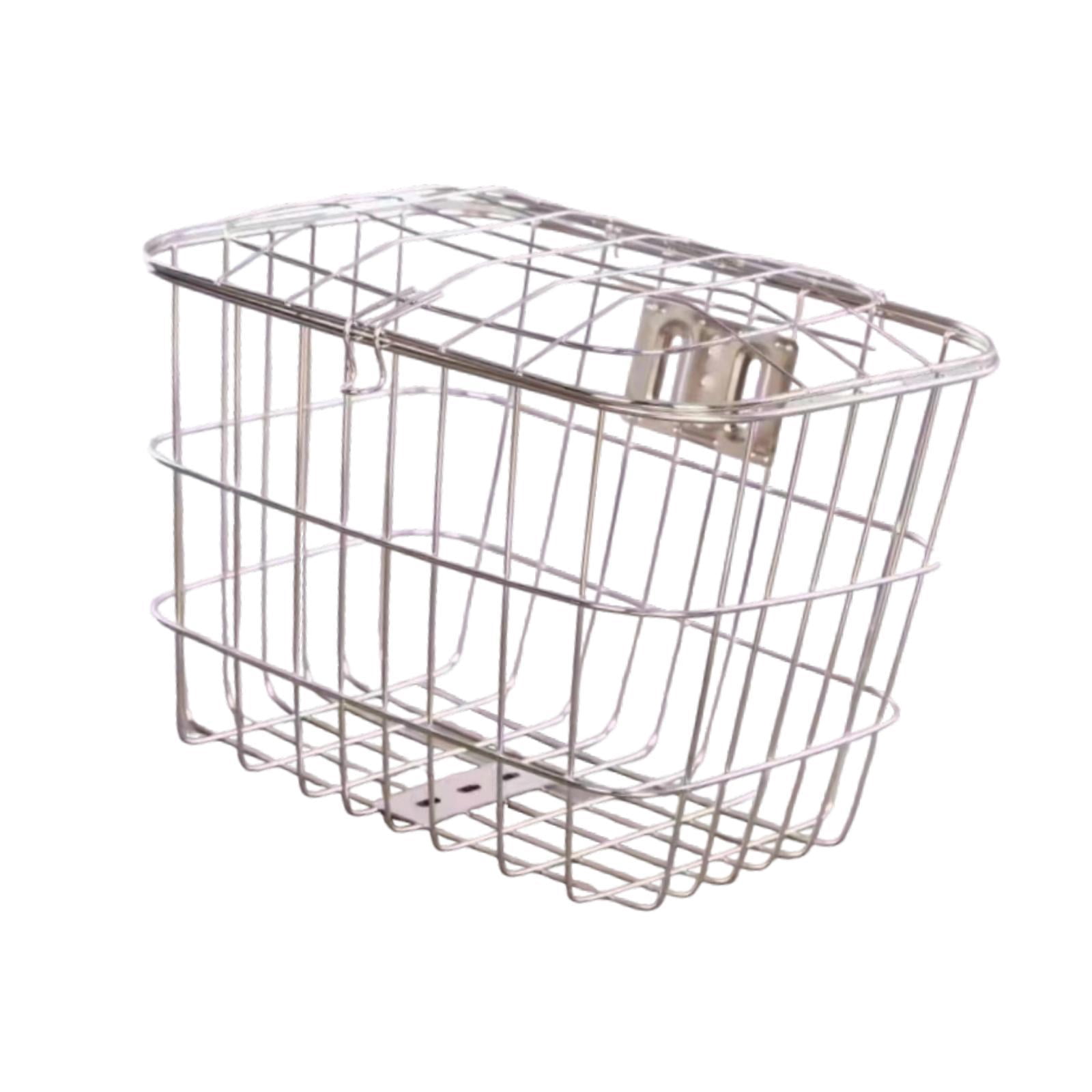 DimyFew Bicycle Basket Storage Basket Metal Practical Folding Bicycles Bike Front Basket Style B