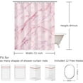 thumbnail image 6 of Pink Shower Curtain, Marble Shower Curtain, Light Pink Shower Curtains for Bathroom, Pink Marble Shower Curtain Set with 12 Hooks, 72Wx84H, 6 of 6