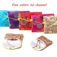 thumbnail image 4 of Hot Sale Chinese Brocade Handmade Silk Embroidery Padded Zipper Small Jewelry Gift Storage Pouch Bag Snap Case Satin Coin Purse red L 10x12cm, 4 of 6