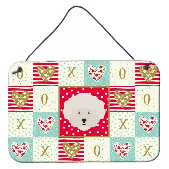 Carolines Treasures CK5185DS812 Bichon Fris? Love Wall or Door Hanging Prints 8x12 multicolor