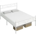 thumbnail image 2 of Yaheetech Metal Platform Bed with Cloud-inspired Design, Full, White, 2 of 7